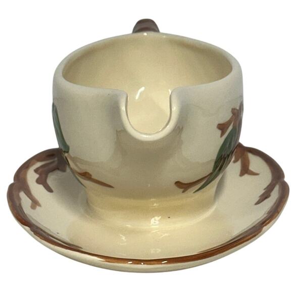 Franciscan Vintage Red Apple USA 8.75" Gravy Boat w/Attached Underplate - Picture 4 of 7